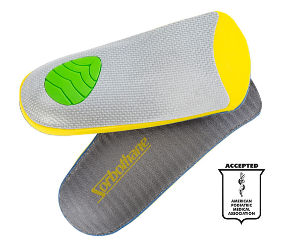 Sorbothane arch supports with heel pads on sale