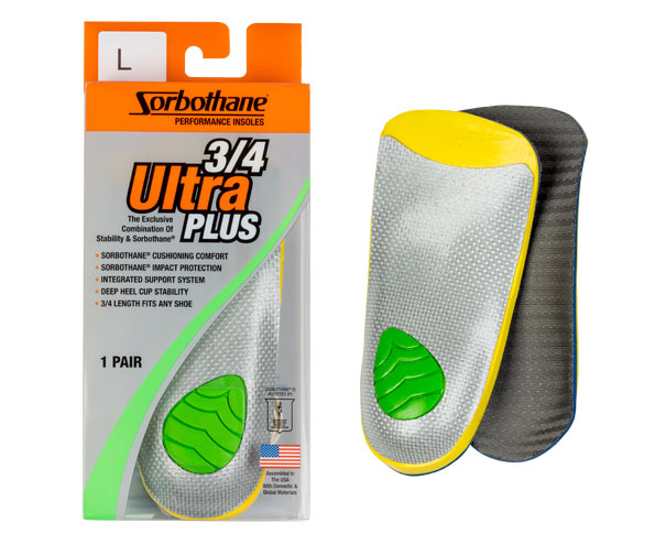 Sorbothane 3/4 Ultra PLUS High Arch Insole